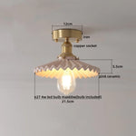 Ceramic LED Ceiling Light Modern White Porch Balcony Luminaria