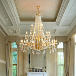 Crystal LED Chandelier Pendant Lights for Villa Stairs and Hotel Decor