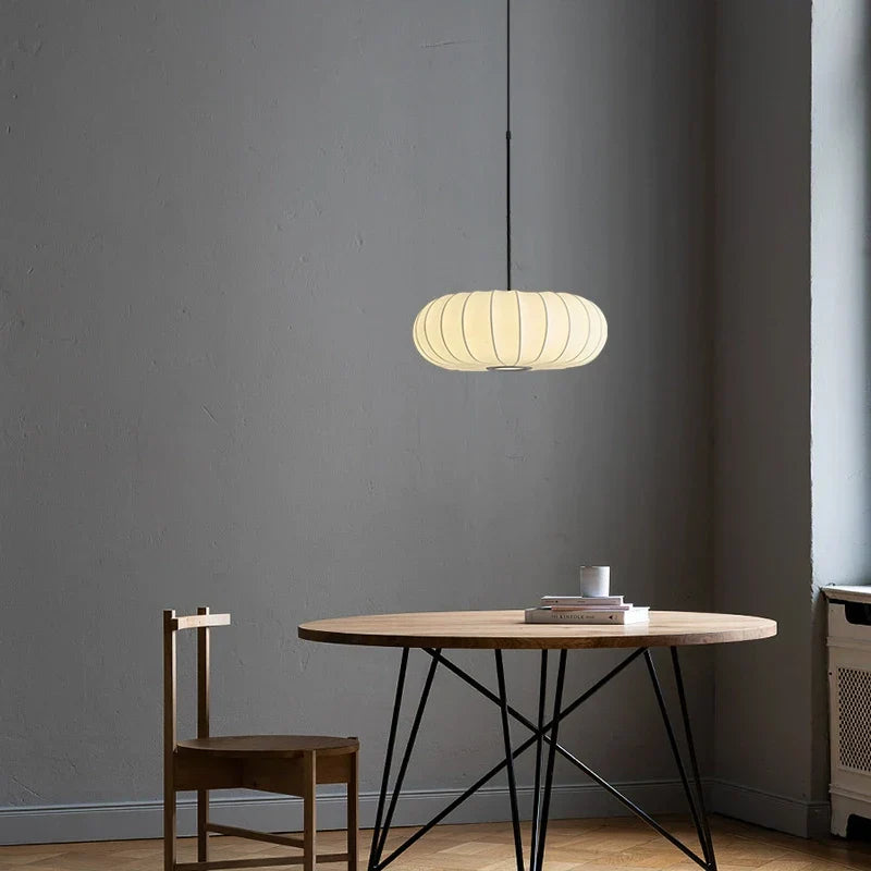 Silk Chandelier: Nordic Wabi Sabi LED Pendant Lights for Restaurant, Bar, Bedroom
