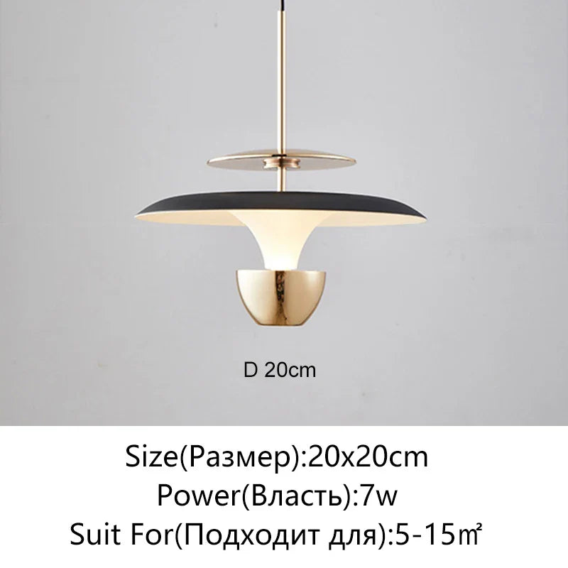 Saucer LED Pendant Lamp for Home Decor and Dining, Designer UFO Light