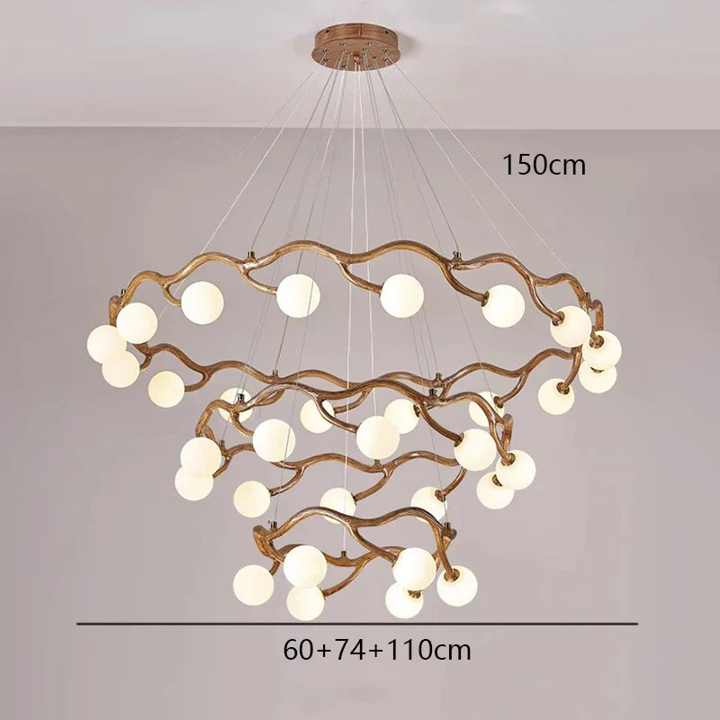Modern LED Pendant Chandeliers for Indoor Living and Dining Room Lighting