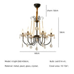 Crystal LED Chandelier Living Room Luxury Lighting E14 Pendant Lamparas