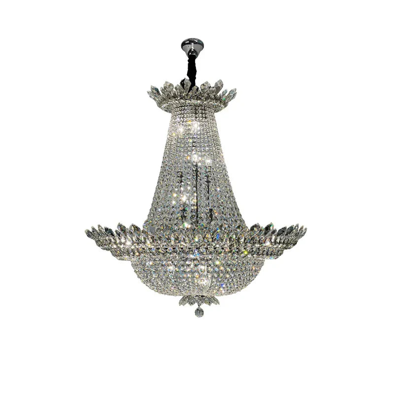 K9 Crystal Gold Ceiling Chandelier - Trendy Chrome Lighting
