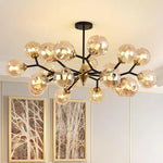 Nordic Glass Ball LED Chandelier Modern Ceiling Lamp Home Decor Fixture