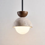 Afralia Yellow Travertine LED Pendant Lights for Kitchen Island Bedroom Dining Table