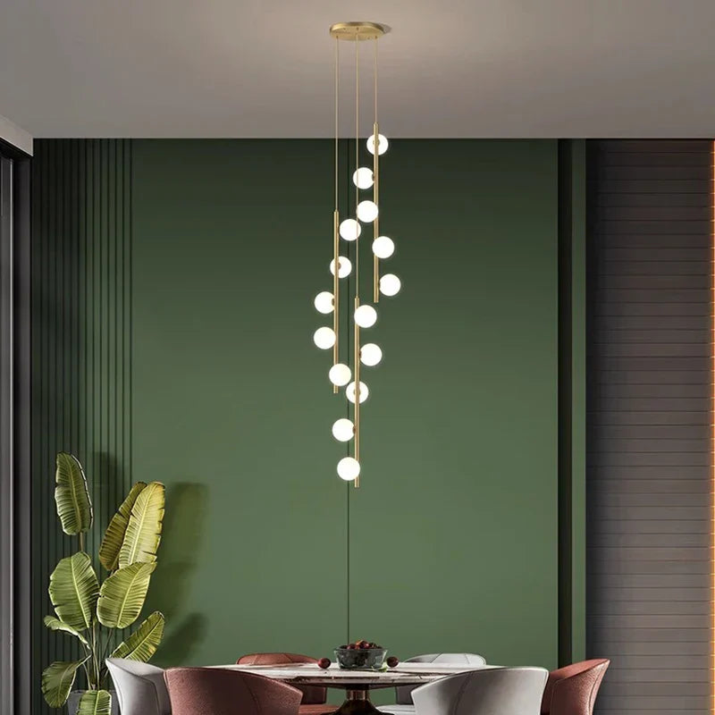 Nordic Home Decoration Stair Chandelier Living Room Dining Pendant Lights Ceiling Light Indoor Lighting