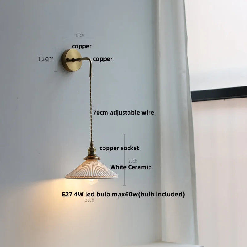 Clear Glass LED Wall Lamp Modern Crystal Home Decor Nordic Design