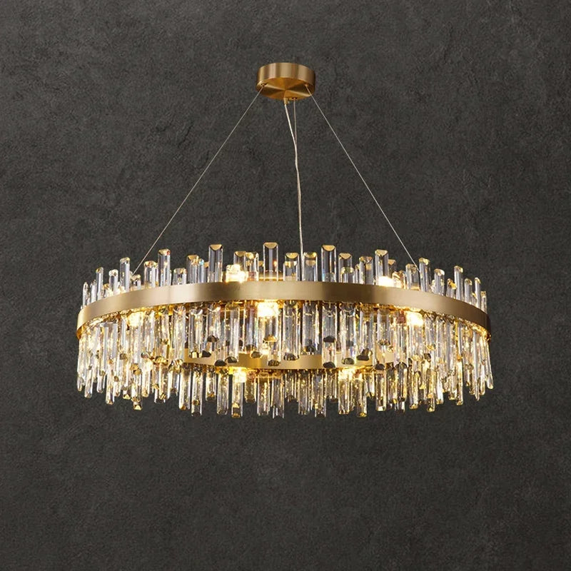 Crystal LED Chandelier for Luxurious Living & Dining Spaces