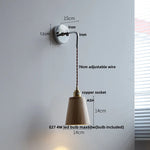 Walnut Ash LED Wall Sconce Adjustable Japanese Style Stair Light Fixtures