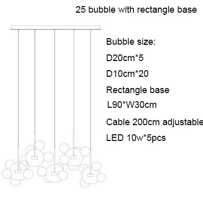 Nordic Mickey LED Glass Ball Pendant Light for Home Decor and Kitchen Lighting
