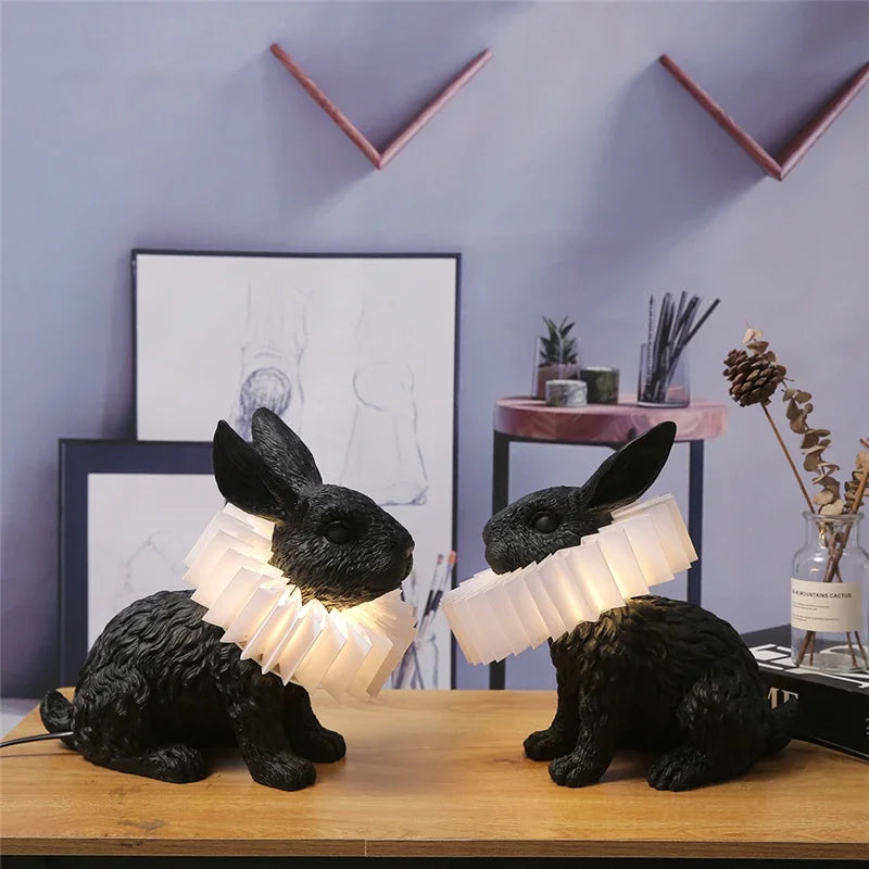 Rabbit LED Table Lamp: Modern Bedroom Bedside Light, Living Room Decor