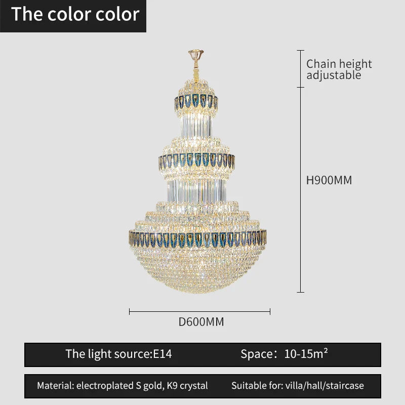Crystal Chandelier: Luxury Lighting for Villa, Hotel, Office & Exhibitions