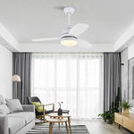 42" Wood Blades Ceiling Fans Light with AC Motor, Remote Control