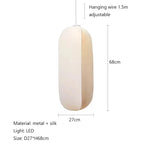 Silk Chandelier: Nordic Wabi Sabi LED Pendant Light for Home, Bar, and Dining Room