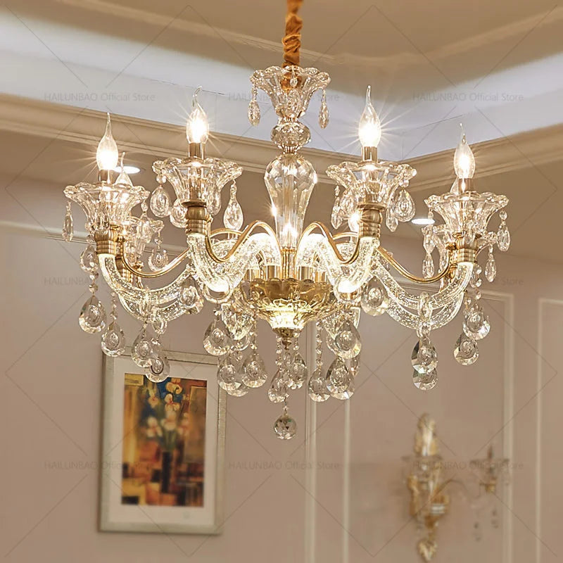 European Crystal Chandelier: Simple Fashion for Living, Dining, Bedroom & Villa