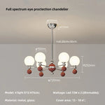 Modern LED Chandelier Glass Metal Health Eye Protect Living Room Light