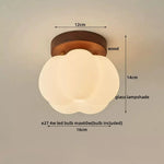 Walnut Copper LED Ceiling Light Modern Home Lighting Luminaria