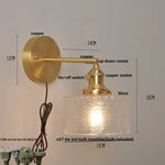 Nordic Modern LED Glass Wall Light Fixture for Bedroom, Living Room, Porch