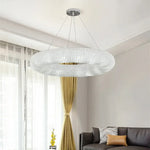 Crystal Luxury Loft Pendant Light with LED E14 Bulb for Living Room
