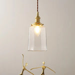 Clear Glass LED Pendant Lamp Modern Nordic Style Adjustable Hanging Light