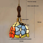 Tiffany Glass LED Pendant Light Fixture for Home Decor and Hotel Dining