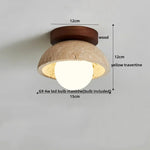 Yellow Travertine Stone LED Ceiling Light for Modern Nordic Ambiance