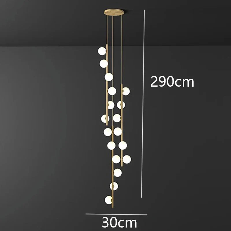 Nordic Home Decoration Stair Chandelier Living Room Dining Pendant Lights Ceiling Light Indoor Lighting