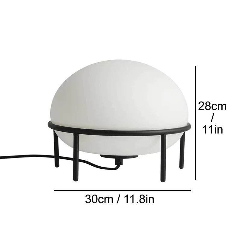 Glass Ball Table Lamp for Bedroom Living Room