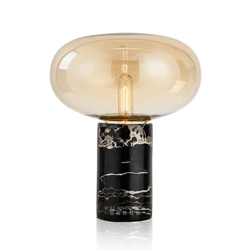 Glass Ball Marble Desk Lamp - Postmodern Minimalist Designer Bedroom Living Room Decoration