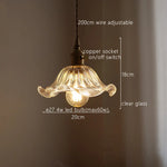 Green Stripe Glass Pendant Lamp Fixture for Home Decor & Kitchen Lighting