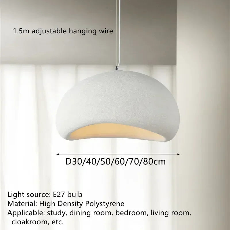 Wabi-Sabi Resin Suspension Chandelier for Living Room Bedroom - Ceiling Hanging Lamp