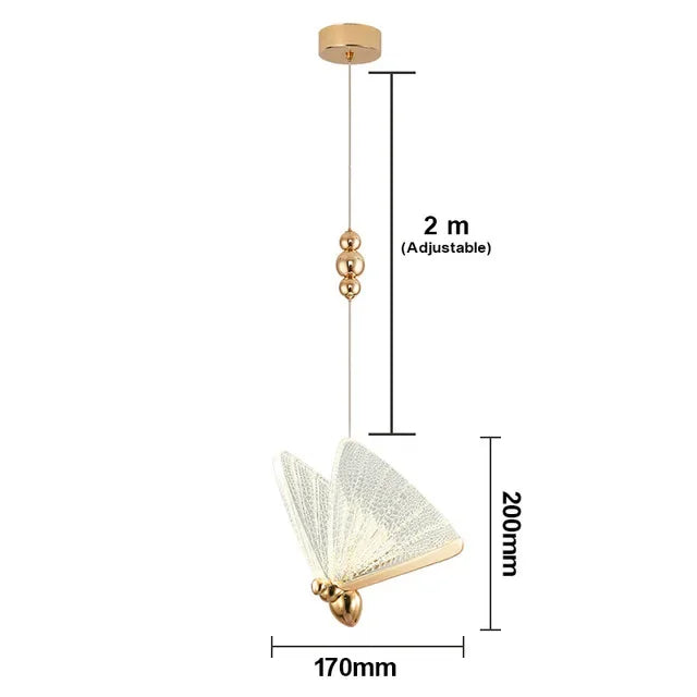 Butterfly LED Pendant Light for Bedroom and Living Room Decor