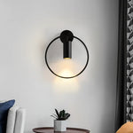 Adjustable LED Brass Gold Ring Wall Sconce Light for Home Hotel Bar