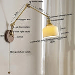 LED Wall Light Walnut Copper Modern Style Hallway Bedroom Living Room