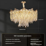 Tassel Crystal Chandelier: Postmodern Luxury Lamp for Living Room, Bedroom, and Restaurant