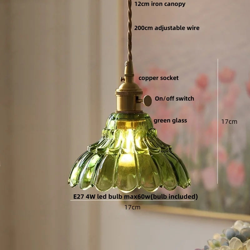 Wicker Glass LED Pendant Light - Modern Adjustable Fixture for Restaurant & Coffee Bar