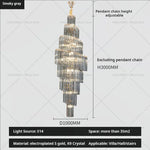 Crystal Chandelier for Penthouse Villa Living Room - Modern Light Luxury Design