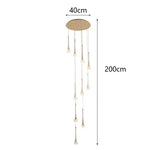 Nordic Home Decor Stair Chandelier Living Dining Pendant Ceiling Light by Afralia™