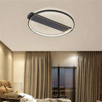 Luxe Copper Ceiling Light: Circular Minimalist Bedroom Lamp for Elegant Style