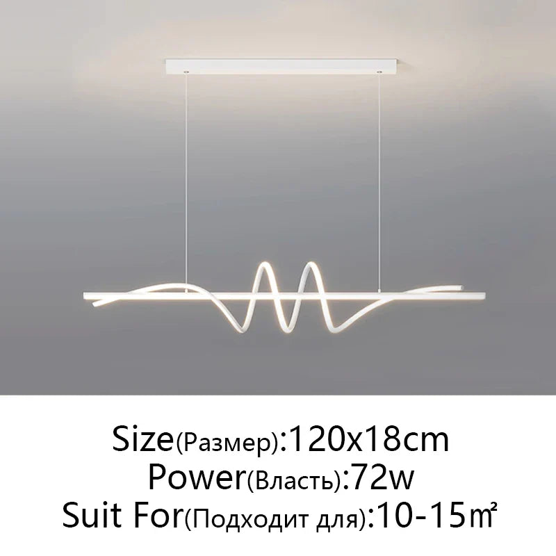 Modern Black LED Pendant Lights for Living Room, Dining Table, Kitchen, Office and Ceiling
