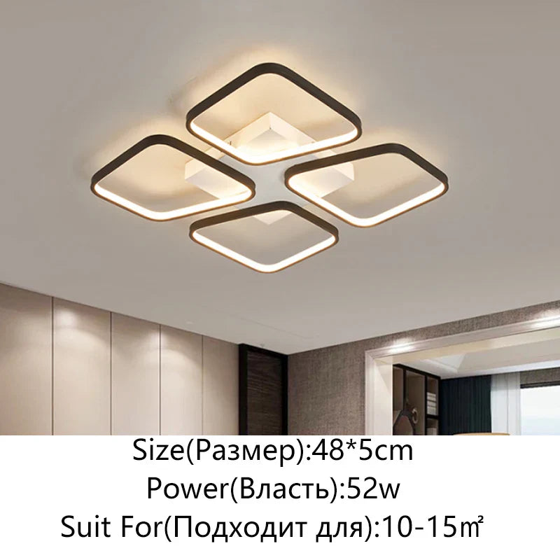 LED Ceiling Lights: Modern, Stylish, Minimalist Black for Living Room and Restaurant