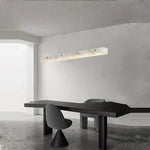 Art Deco Marble Steel Chandelier: Modern LED Black Gold Lighting for Dinning Room