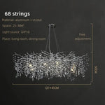 Luxury Crystal Chrome Chandelier Silver Gold LED Tree Branch Chandelier for Living Dining Room