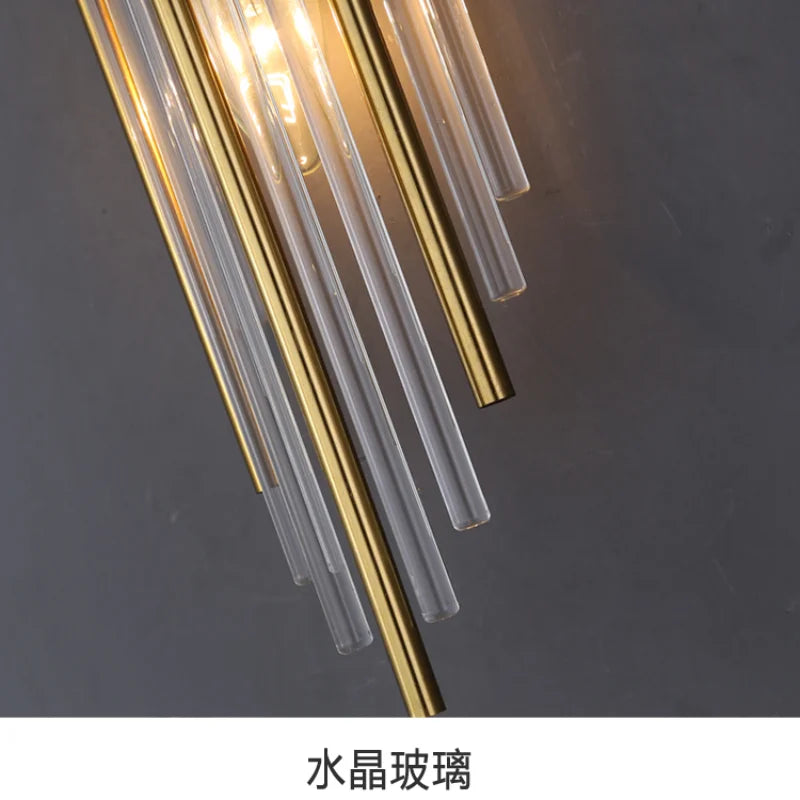 Crystal Copper Wall Lights: Postmodern Luxe Bedroom & Living Room Lighting