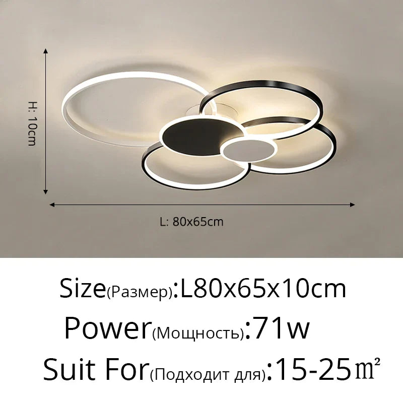 Minimalist Nordic Acrylic LED Ceiling Chandelier for Living Dining Room