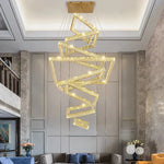 Crystal Chandelier: Elegant Living Room & Stair Pendant Light