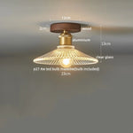 Walnut Copper LED Ceiling Light Modern Home Lighting Luminaria