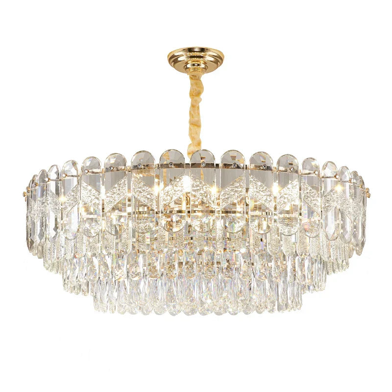Crystal Chandelier LED Light: Modern Luxury Restaurant Hall Lighting