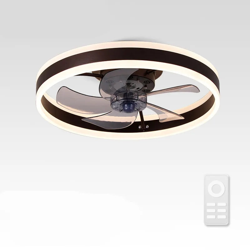 Modern LED Ceiling Fan Light with Remote Control Timer for Living Room