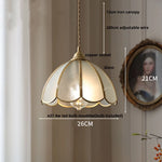 Afralia™ Glass LED Pendant Light Fixture Coffee Kitchen Loft Vintage Copper Hang Lamp
